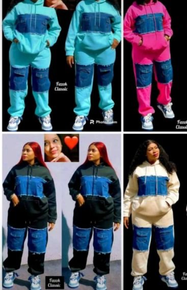 Two piece outfit of hoodie and jogger pants